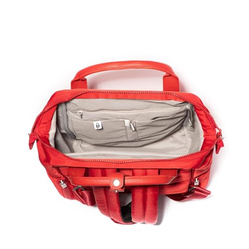 Image of Baggallini Chelsea Laptop Backpack, Crimson Red Twill
