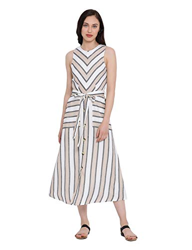 Image of oxolloxo Women's Cotton Tunic Knee-Length Dress