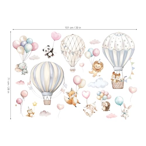 Vinilos decorativos globos aerostáticos para pared, infantil miniatura 4