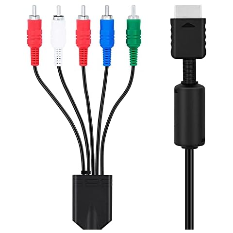 lanruosu-R Multi Out AV Cable High-Definition Component Video/Audio Cable for The PS2 PS3 Gaming System HDTV or EDTV Connector with Color-Coded Connectors Cover