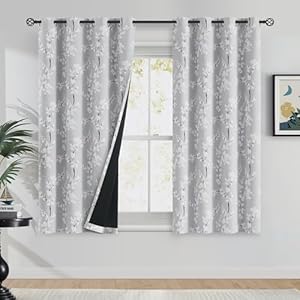 FMFUNCTEX 100% Blackout Floral Curt...