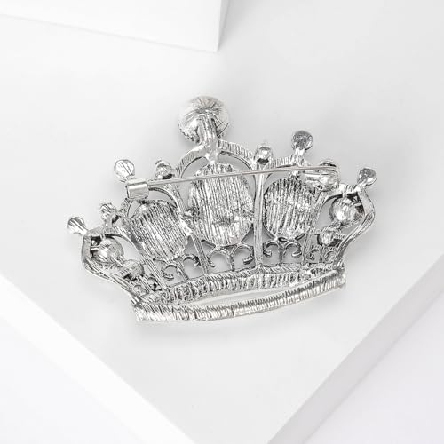 Image of Rhinestone Brooch Pin for Women Elegant Crystal Flower Bouquet Brooches Lapel Pin Wedding Party Dress Accessories for Wife Mom Birthday Gifts