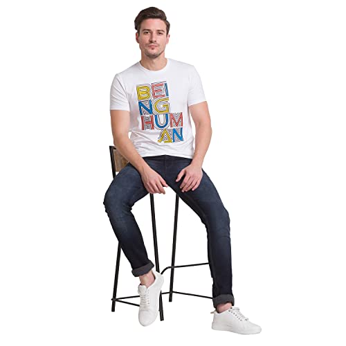 Image of Being Human Navy Regular Fit Round Neck Men's T-Shirt Clothing