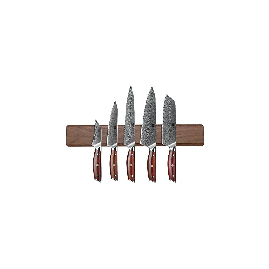 XINZUO 6-Piece Kitchen Knife Set with Magnetic Knife Holder