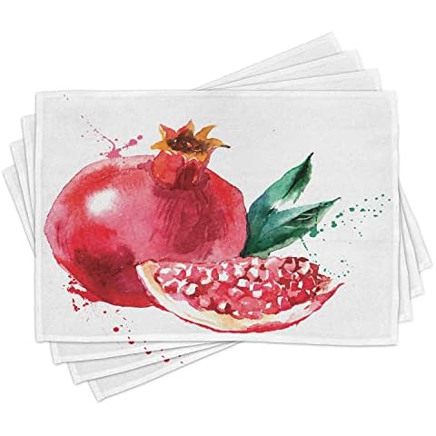 ABAKUHAUS Hand Drawn Watercolor Place Mats Cover