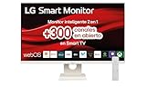 LG 27SR50F-B, Smart Monitor MyView, 27', Pantalla IPS, Full HD 1920x1080, IPS, (16:9), webOS23, 250 nits, Sin Mando ni Cámara, Inclinación Ajustable, Negro