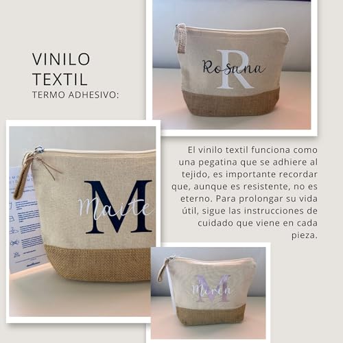 Variante de desiGntec neceser personalizado 21×16×5 cm algodón y yute