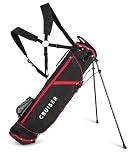 Cruiser Golf CR-Lite 7" Golf Stand Bag | Lightweight, Slim Standbag with Padded Double Shoulder Straps | 4-Way Divider | 3 Pockets, Grab Handle, Rain Hood