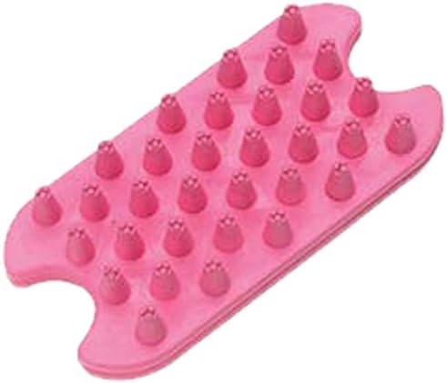 Master Grooming Tools 4-1/4-Inch Rubber Pet Rectangle Grooming Brush, Pink