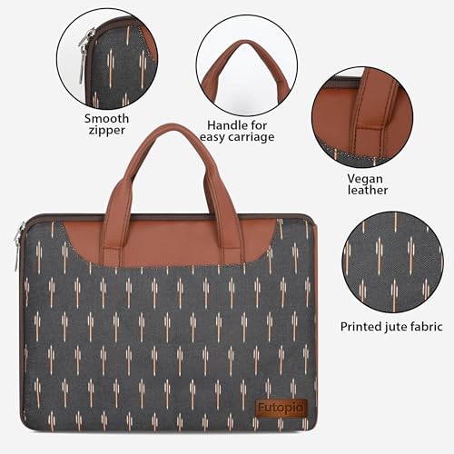 Image of Futopia Stylish Printed Laptop Sleeve Bag 15.6-16 Inch with Handle | Laptop Case Cover | Water Resistant & Shockproo | Padded Interior | Laptop, Notebooks Bag