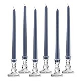 Decorative Glass Candle Holder Bulk for Taper Candlesticks, Candle Stick Modern Set of 6 for Dining,