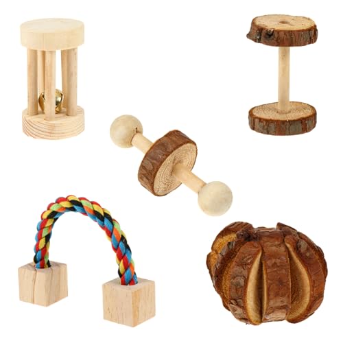 ibasenice 5個 点 小動物用磨牙木 ハムスター うさぎ チンチラ対応 歯の健康維持 噛み応えある耐久設計 ストレス解消 運動促進 ペット用歯磨き