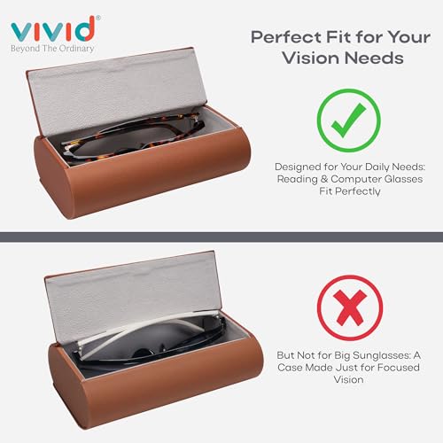 Image of VIVID Unisex Specs Magnetic Eyewear Dabbi Faux Leather Hard Case Cover