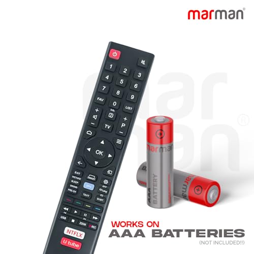 Image of marman Compatible with BPL TV Remote Control Original Model RM-L1662 Suitable for LED LCD Smart Television Without Voice Command and Google Assistant with Streaming Apps