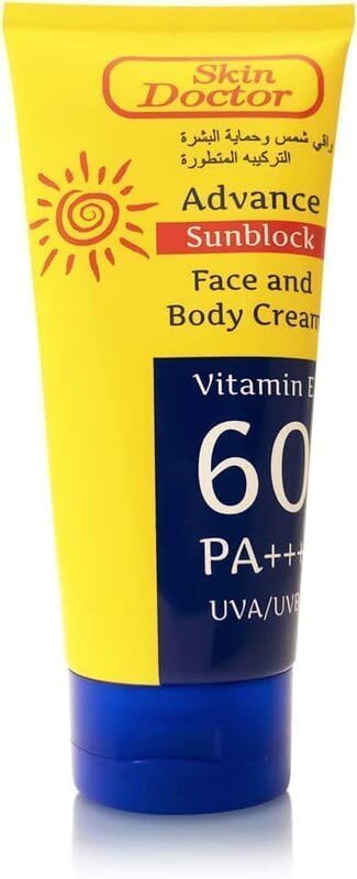Skin Doctor Advance Sunblock Face and Body Cream with Vitamin E 60 PA+++ UVA/UVB 150g
