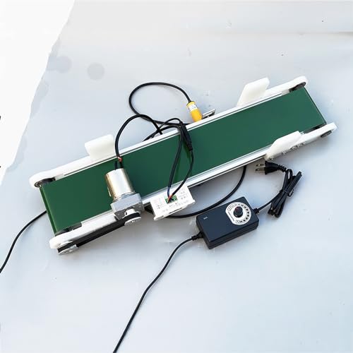 Tisch-Förderband mit einstellbarer Geschwindigkeit, für wissenschaftliche Experimente, 1,8–7,6 cm/s, automatischer Zähler, ideal für Reibungsexperimente, 10 x 100 cm, wissenschaftliche Laborausrüstung