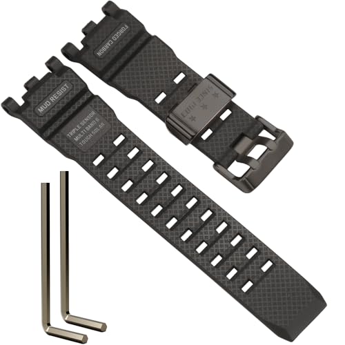 Bracelet de rechange GWG-2000 résine noir pour montre Casio MUDMASTER