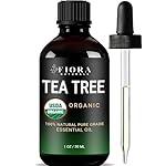 Tea Tree Oil – 100% Pure Organic Tea Tree Essential Oil for Skin, Face, Hair, Scalp, Nails, and Toenail – Therapeutic Grade Tree Tea Oil for Acne & Hair Growth – 1 fl oz - by Fiora Naturals