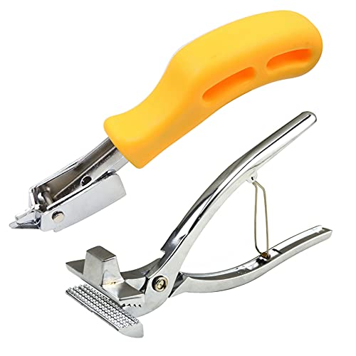 Alicates para lona + removedor de grapas Juego de 2 piezas a de pinza de lona de aleación ajustable profesional Extractor de extracción de metal y pinza de lienzo Herramienta de pintura al óleo