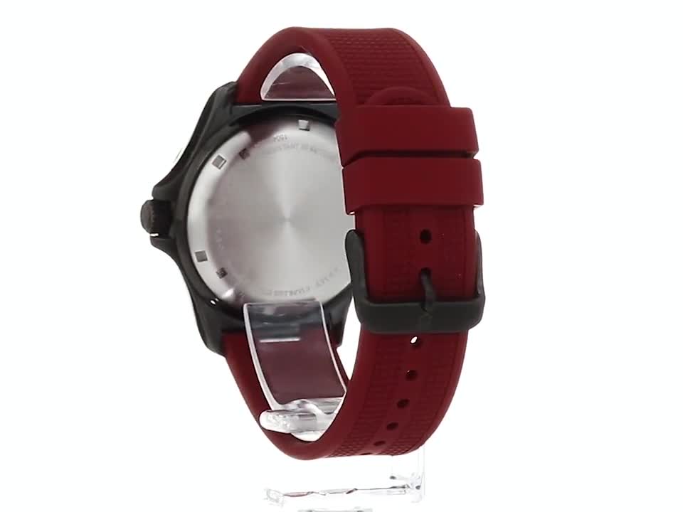 Victorinox Swiss Army Night Vision Watch, Red Dial, Red Rubber