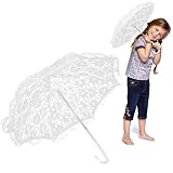 Watris Veiyi Craft Flowers Lace Embroidery Umbrella for Children Stage Performance Mini Decorative Umbrella Decoration for Kids