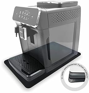 Premium Acrylic Glass Sliding Board for All Fully Automatic Coffee Machines of Philips 5400 | 4300 | 3200 | 2200 | 1200 Series | 45 x 27 cm | Made in Germany (Matte Black / Satin)