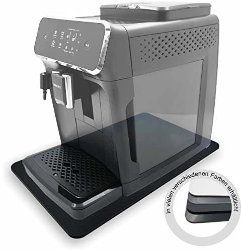Premium Acrylglas Gleitbrett für den Philips Kaffeevollautomat der Serien 5400 | 4300 | 3200 | 2200 | 1200 Serie | 45 x 27 cm | Made in Germany (Schwarz Matt/Satin)