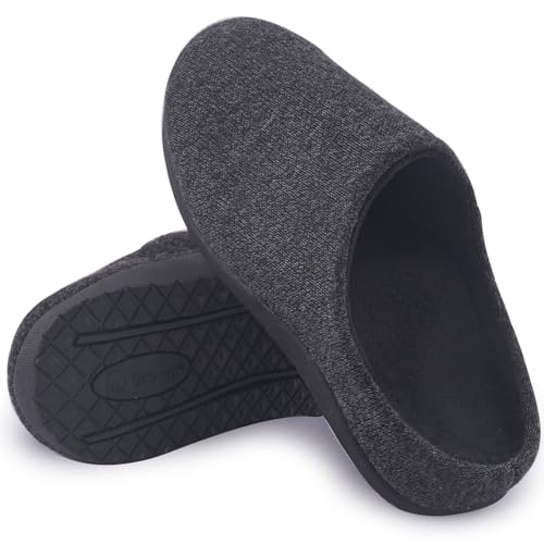 Git-up Pantoufles Orthopédiques pour Femmes et Hommes Support de Voûte Plantaire Chaussures de Maison à Semelle en Caoutchouc Antidérapante, Pieds plats, Fasciite Plantaire, Douleur au Pied, Noir 41