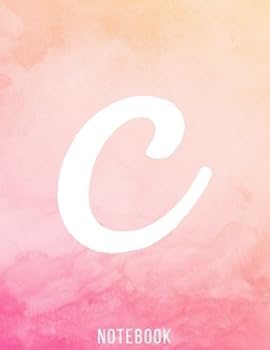 Paperback C Notebook: Personalized Initial Notebook with Monogram (Pink Watercolor) (Journal Book Diary) (8.5 x 11 Large) (120 Pages) Book