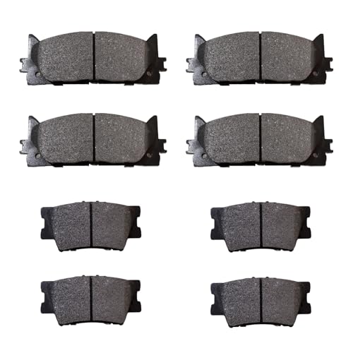 Image of Brake Pads Fit for Toyota Camry, Lexus ES350, Avalon, ES300h | Front Rear Fit for 2007-2017 Toyota Camry, 2007-2018 Lexus ES350, 2008-2018 Toyota Avalon, 2013-2018 Lexus ES300h