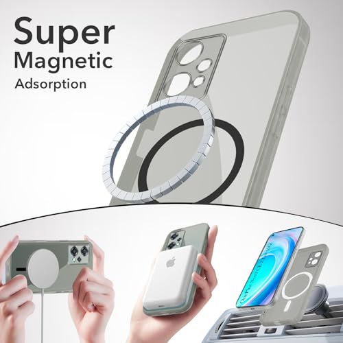 Image of Jkobi Lifetime Anti-Yellow MagSafe Compatible Clear Back Cover Case for OnePlus Nord CE 2 Lite 5G (Sleek Hard Crystal | Shockproof and Camera Protection)