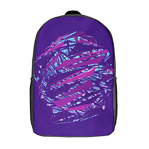 Sac à dos scolaire 17 pouces multi-poches imprimé 3D pour enfant et ado