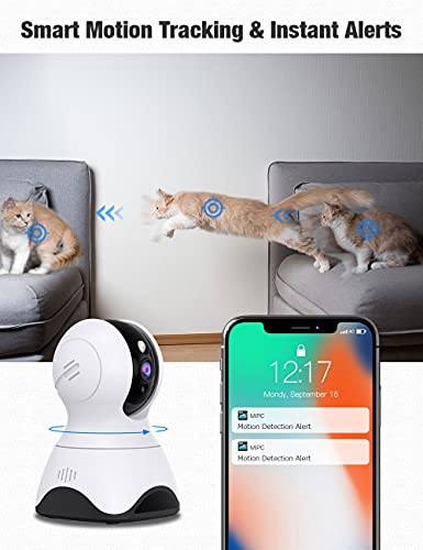 Eazieplus Pet Camera, Indoor Security Cam with 2-Way Talk Remote Live View, 2.4GHz WiFi,1080P Night Vision, Motion/Sound… - Image 6