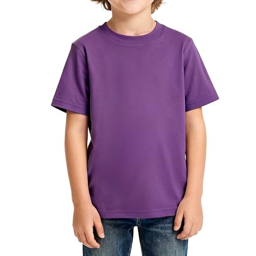 Image of Magic Park 6M-14Y Baby Short Long Sleeve Tee Tops Toddler T-Shirt Kids Solid Color Shirts Boys Girls Casual Blouse