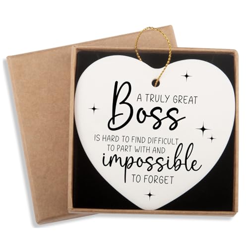 Boss Gifts for Women Ceramic Heart Keepsake Thank You Appreciation Gifts Manager Gifts Promotion Gifts for Coworker Mentor Leader Boss Birthday Gifts Ideas