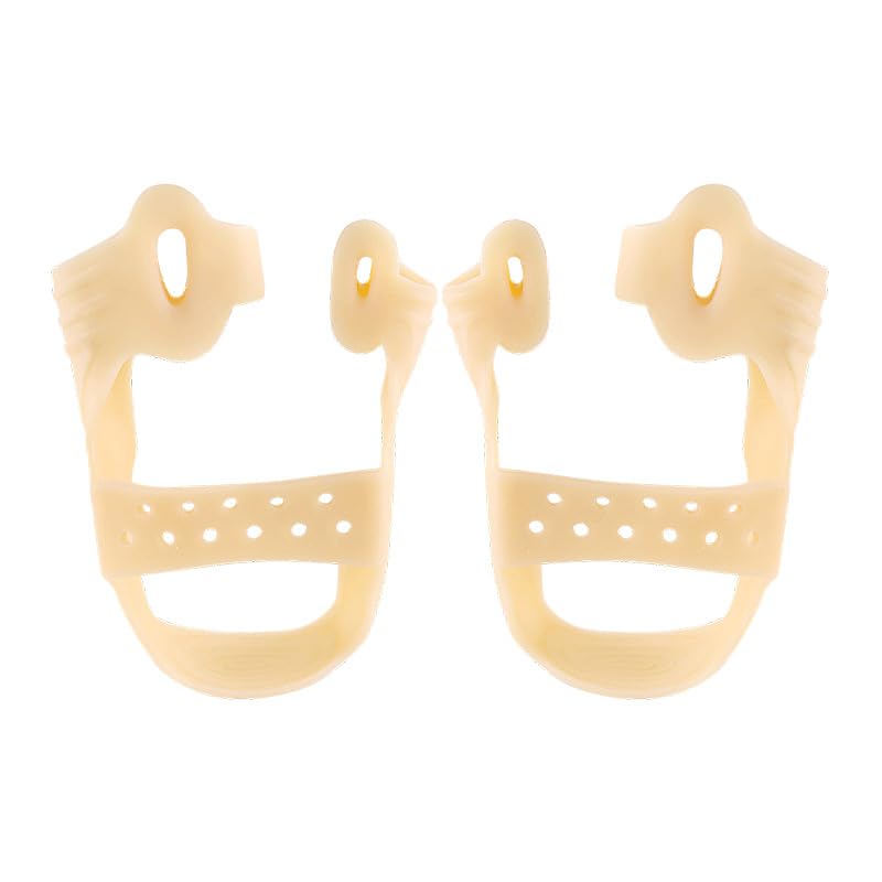 Silicone Bunion Corrector with Toe Separator, Hallux Valgus Splint, Overlapping Toe Spacer, 1 Pair (skin color)