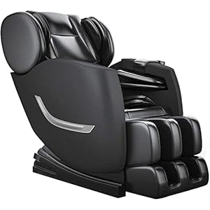 2024 Massage Chair, Full Body Zero Gravity Massage Chair with 8 Fixed Massage Rollers, 6 Auto Modes, Waist Heated, Bluetooth Speaker, Black