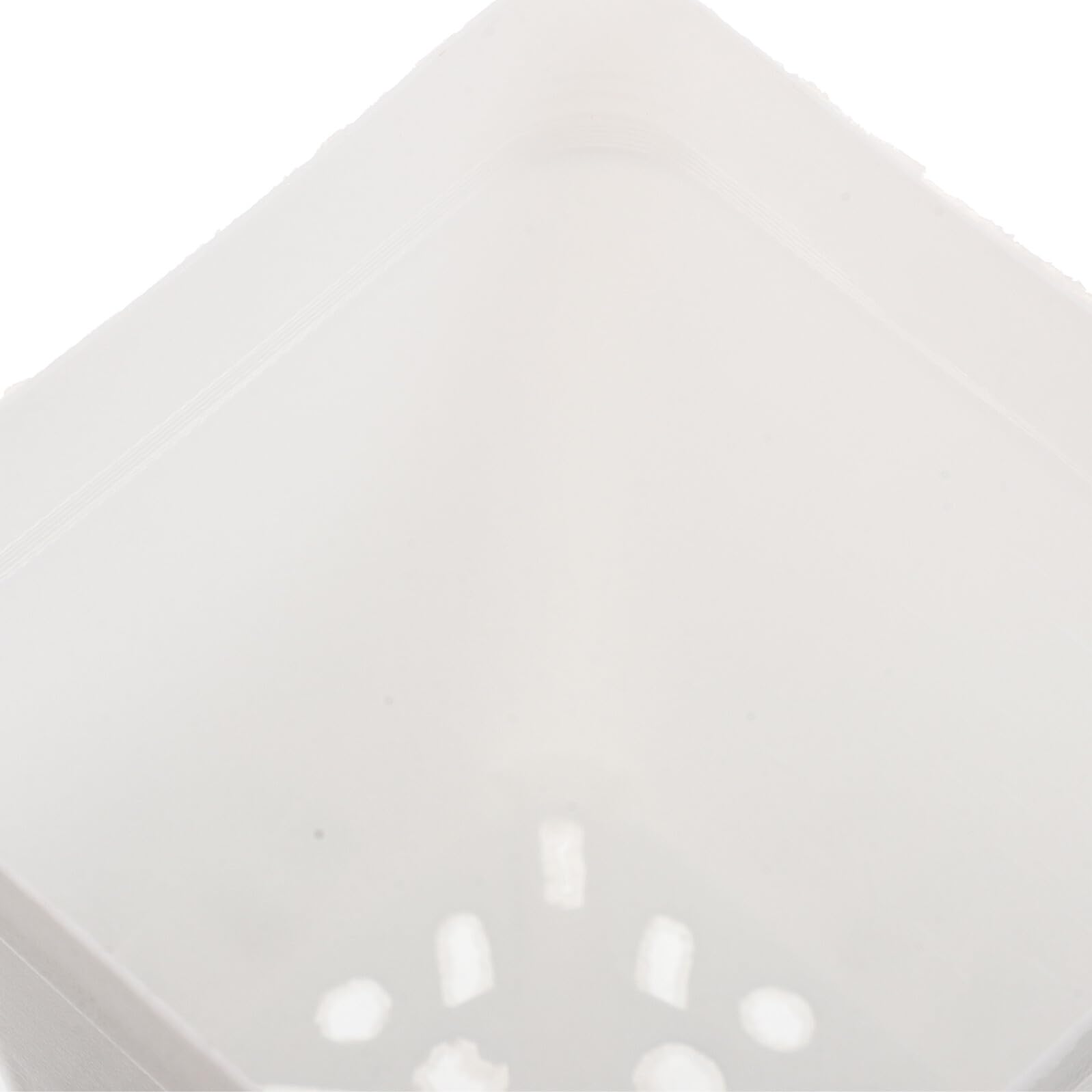 jojofuny Lot de 100 Pots Carrés en Plastique Blanc pour Pépinière Petits Godets de Semis avec Drainage Conteneurs de Propagation Compacts pour Jardinage D’Intérieur et Réutilisable