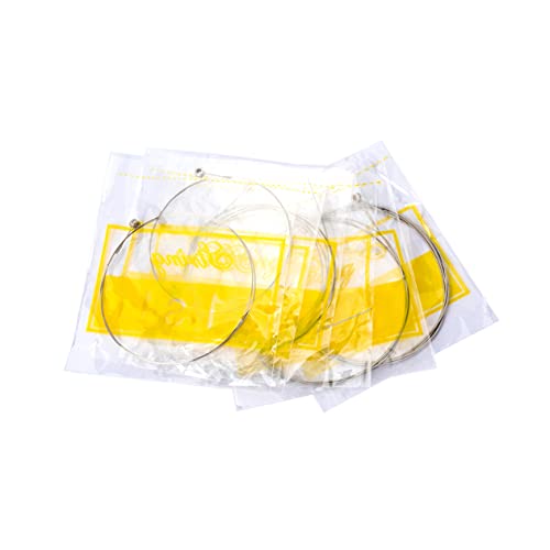 Abaodam Beginner-friendly 6 String Electric Guitar Strings Harmonic Rich Easy to Play Individually Wrapped Silver Color U04a