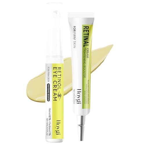 2 Pcs Retinal Shot Tightening Booster, Sérum Reafirmante Retinal Shot y Crema contorno de ojos con Retinol, retinol puro para la cara para Arrugas y Líneas de Expresión, Para Todo Tipo de Piel
