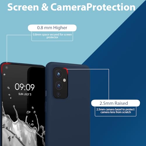 Image of LIRAMARK Liquid Silicone Soft Back Cover Case for OnePlus 9 /1+9 (Midnight Blue)