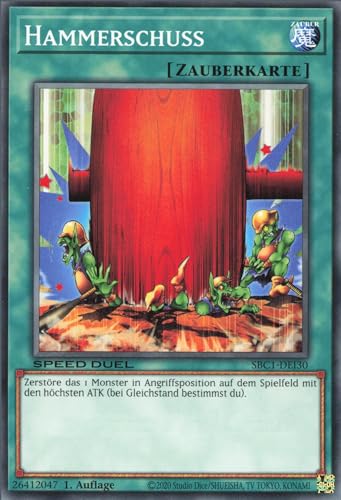 Hammerschuss SBC1-DEI30 Common Deutsch Boosterfrisch 1. Auflage - Speed Duel: Streets of Battle City - mit ReCollectibles-Versandschutz - für Yu-Gi-Oh!