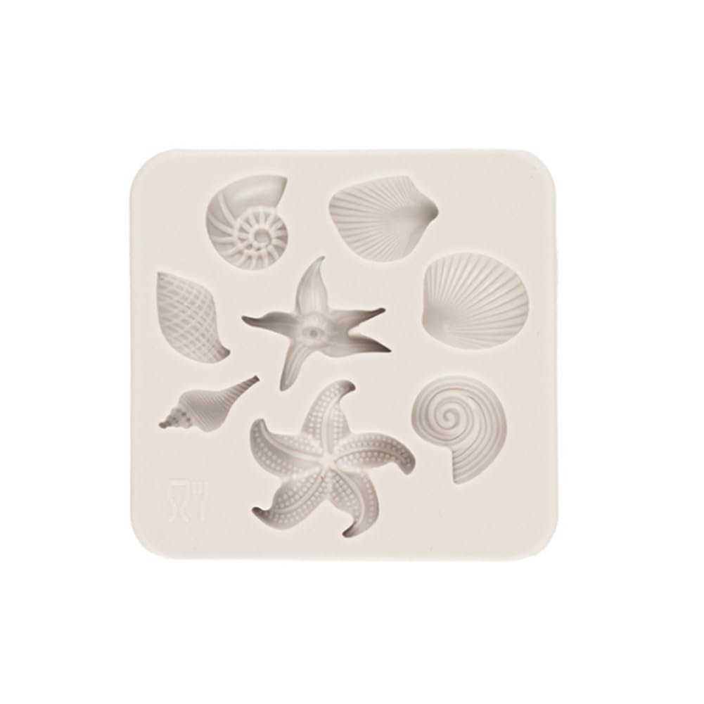 Duoruimi Translucent Fondant Cake Chocolate Mould Silicone Cookie Candy Mould Baking Diy Kitchen Tool Party Decorating Starfish Shell Pattern