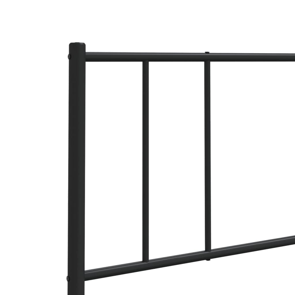 Genérico Cabecero de Metal Negro 135 cm,Mobiliario,Camas y Accesorios,Cabeceros y pies de cama-352512