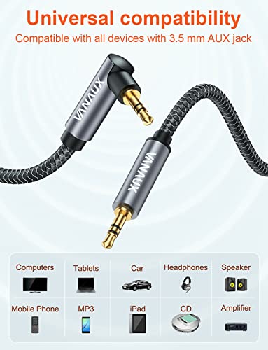 Cable de audio auxiliar 3.5mm macho a macho 2 m miniatura 4