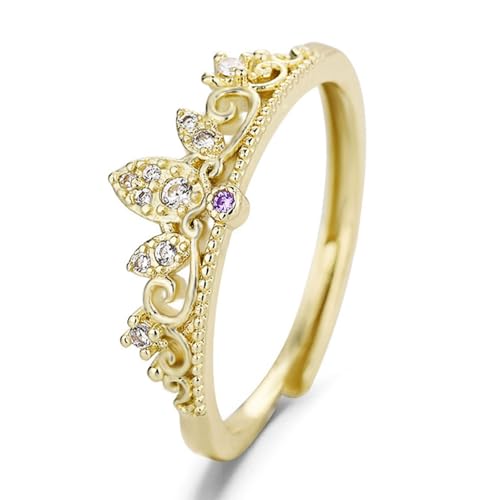 Enchanted Royal Tiara Bridal Ring Jewelry for Engagement, Cosplay & Halloween Costume Accessories Gift for Women