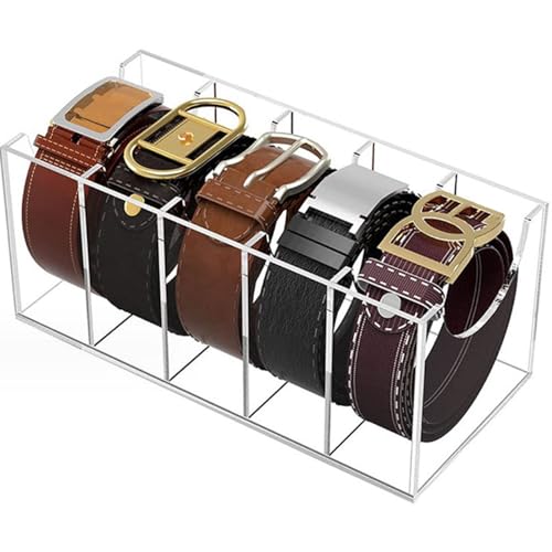 Organiseur de ceinture acrylique transparent pour trier vos portefeuilles et accessoires