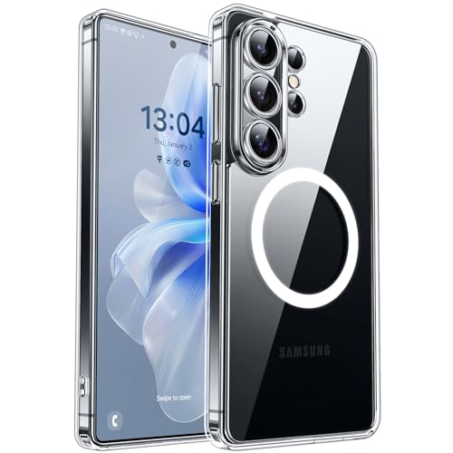 Image of CANSHN Designed for Samsung Galaxy S26 Ultra Case (6.9 inch), Upgraded [Full Camera Protection] [Compatible with Magsafe] Shockproof Protective Phone Cover, Clear