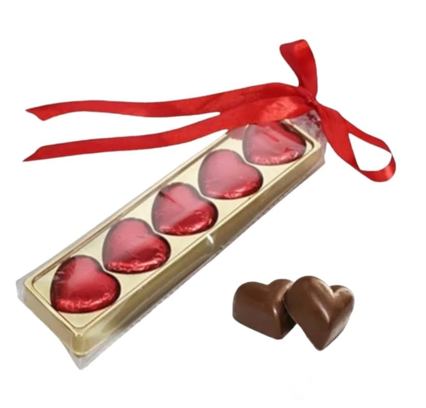 HIT CHOCOLATES 5 hearts chocolate | Good Gift | Celebration Chocolate | Chocolate Bites | Milk Chocolate