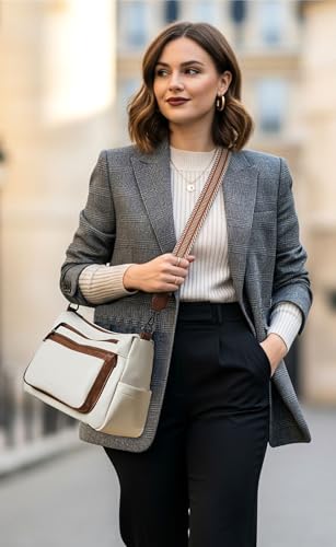 Image of Bluome Crossbody Purses for Women, Medium Large Faux Leather Crossbody Bags Lightweight Sling Bag Shoulder Handbags